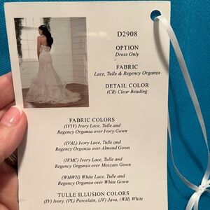 Ivory Lace Wedding Gown with Tulle Overlay